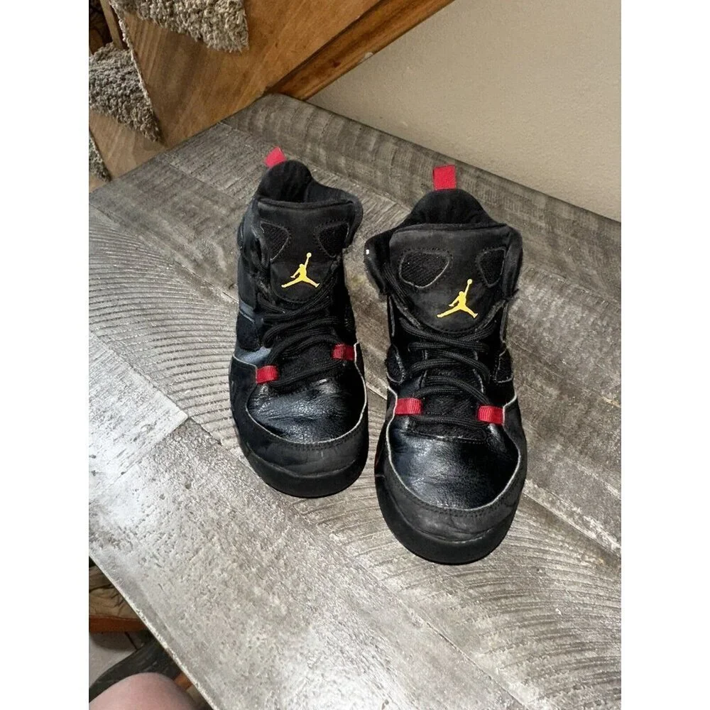 Nike Air Jordan FLIGHT CLUB '91 BP Shoes Black/Red 555470-067 SIZE 12c